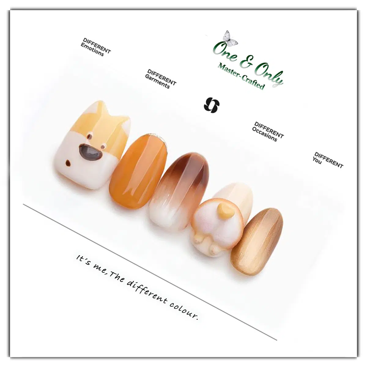 Love Pet Series: Chonky Orange Shiba Inu Press-On Nails for Pet Lovers | Cute Animal Nail Art