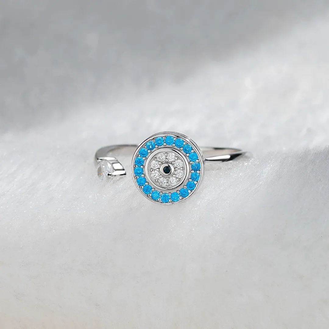 Valentine's Day Give the Gift of Protection —  Magic Rotating Evil Eye Ring | Guardian Protection Jewelry