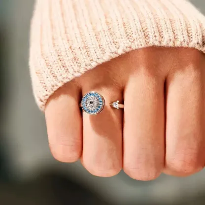 Valentine's Day Give the Gift of Protection —  Magic Rotating Evil Eye Ring | Guardian Protection Jewelry