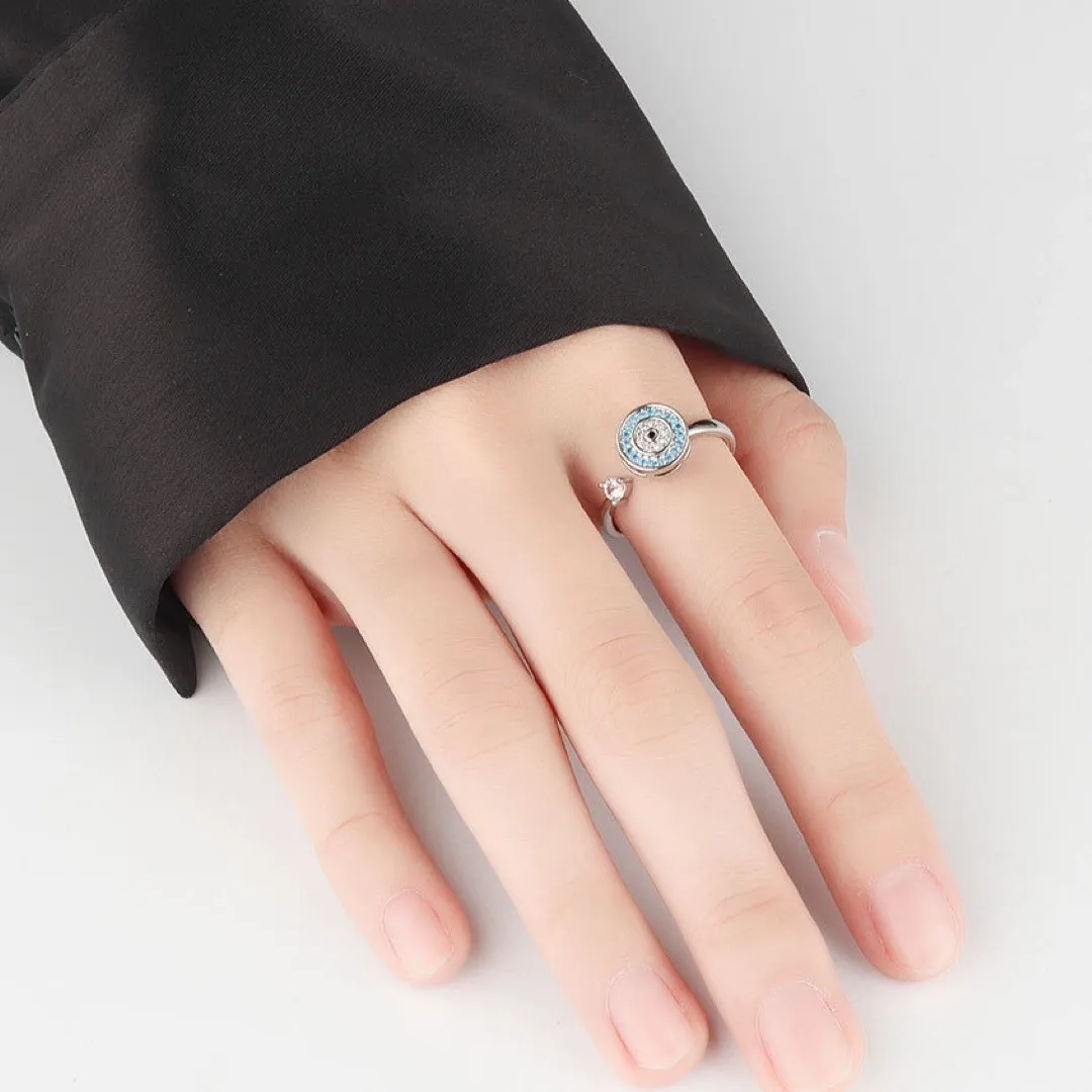 Valentine's Day Give the Gift of Protection —  Magic Rotating Evil Eye Ring | Guardian Protection Jewelry
