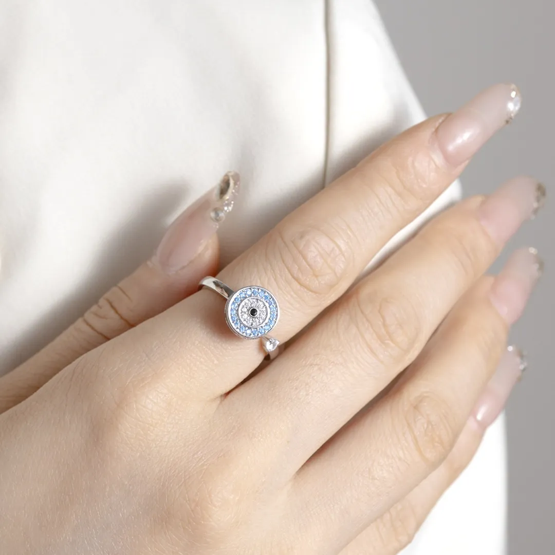 Valentine's Day Give the Gift of Protection —  Magic Rotating Evil Eye Ring | Guardian Protection Jewelry