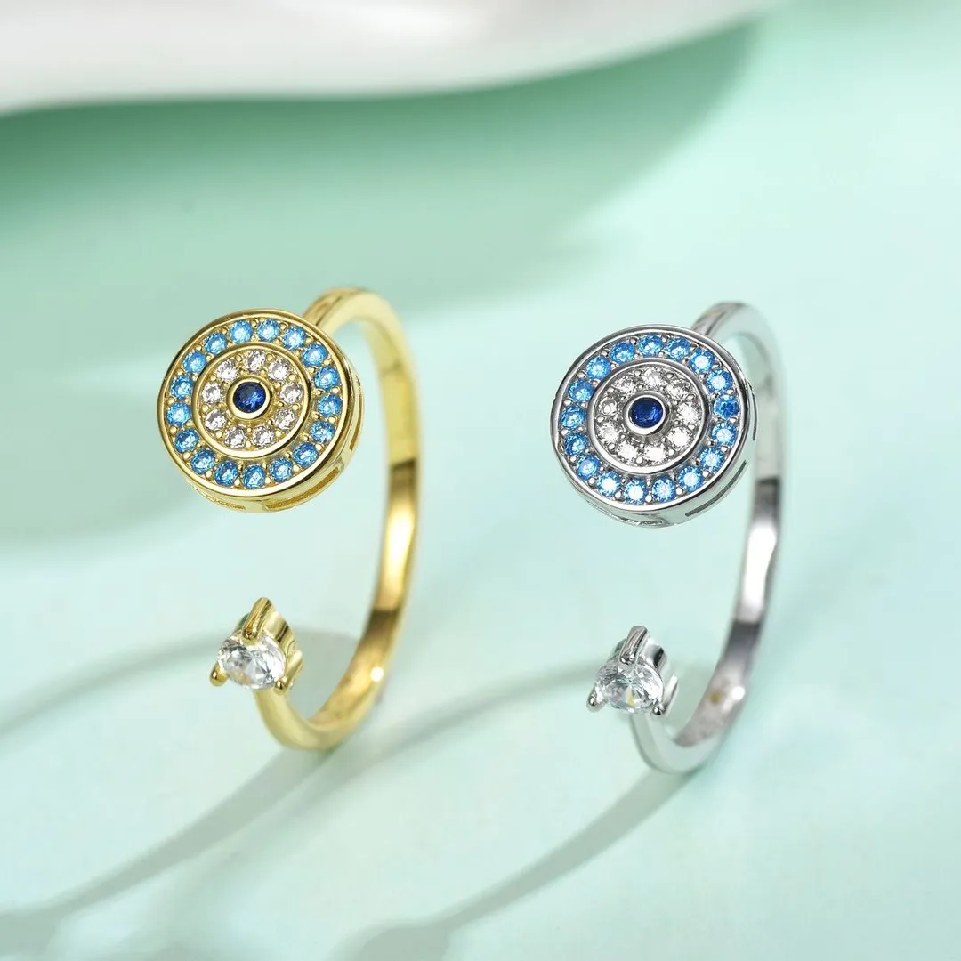 Valentine's Day Give the Gift of Protection —  Magic Rotating Evil Eye Ring | Guardian Protection Jewelry