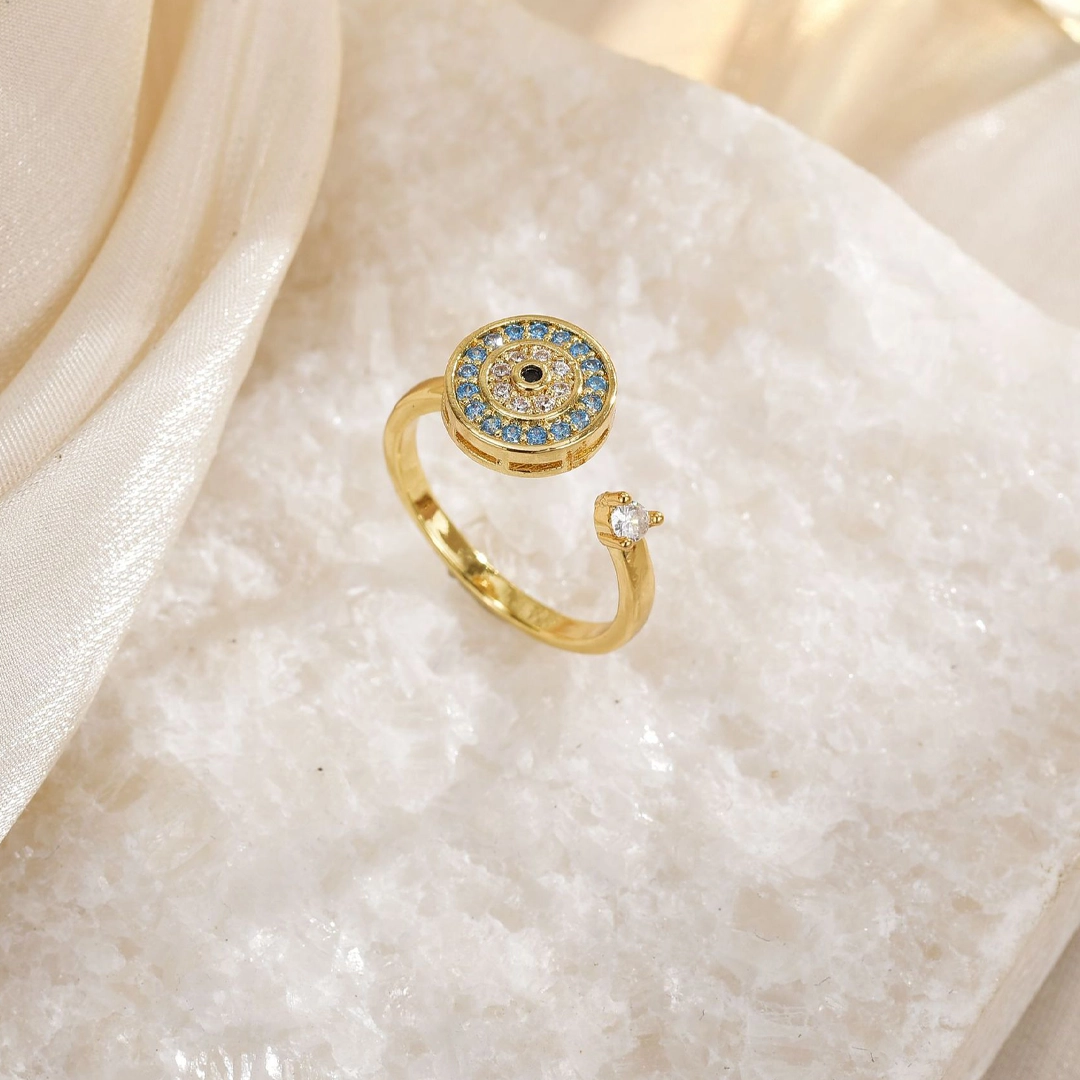 Valentine's Day Give the Gift of Protection —  Magic Rotating Evil Eye Ring | Guardian Protection Jewelry