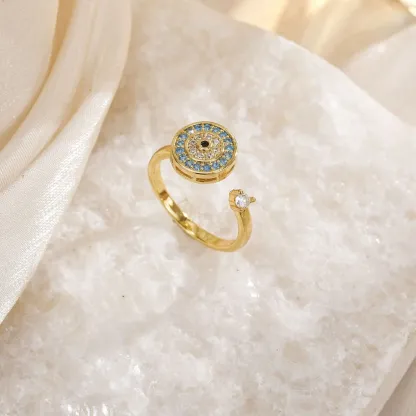 Valentine's Day Give the Gift of Protection —  Magic Rotating Evil Eye Ring | Guardian Protection Jewelry