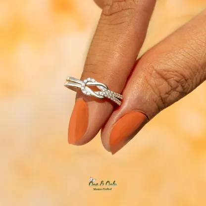 Matching Mother & Daughter Bond Special Sliver Knot Rings | Through every high and low,held as these matching knots