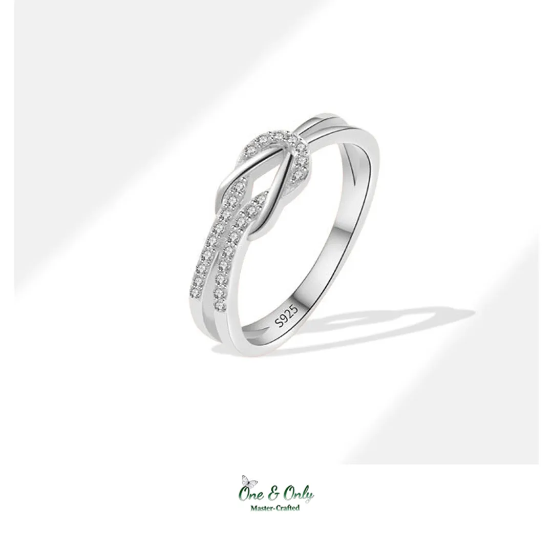 Matching Mother & Daughter Bond Special Sliver Knot Rings | Through every high and low,held as these matching knots