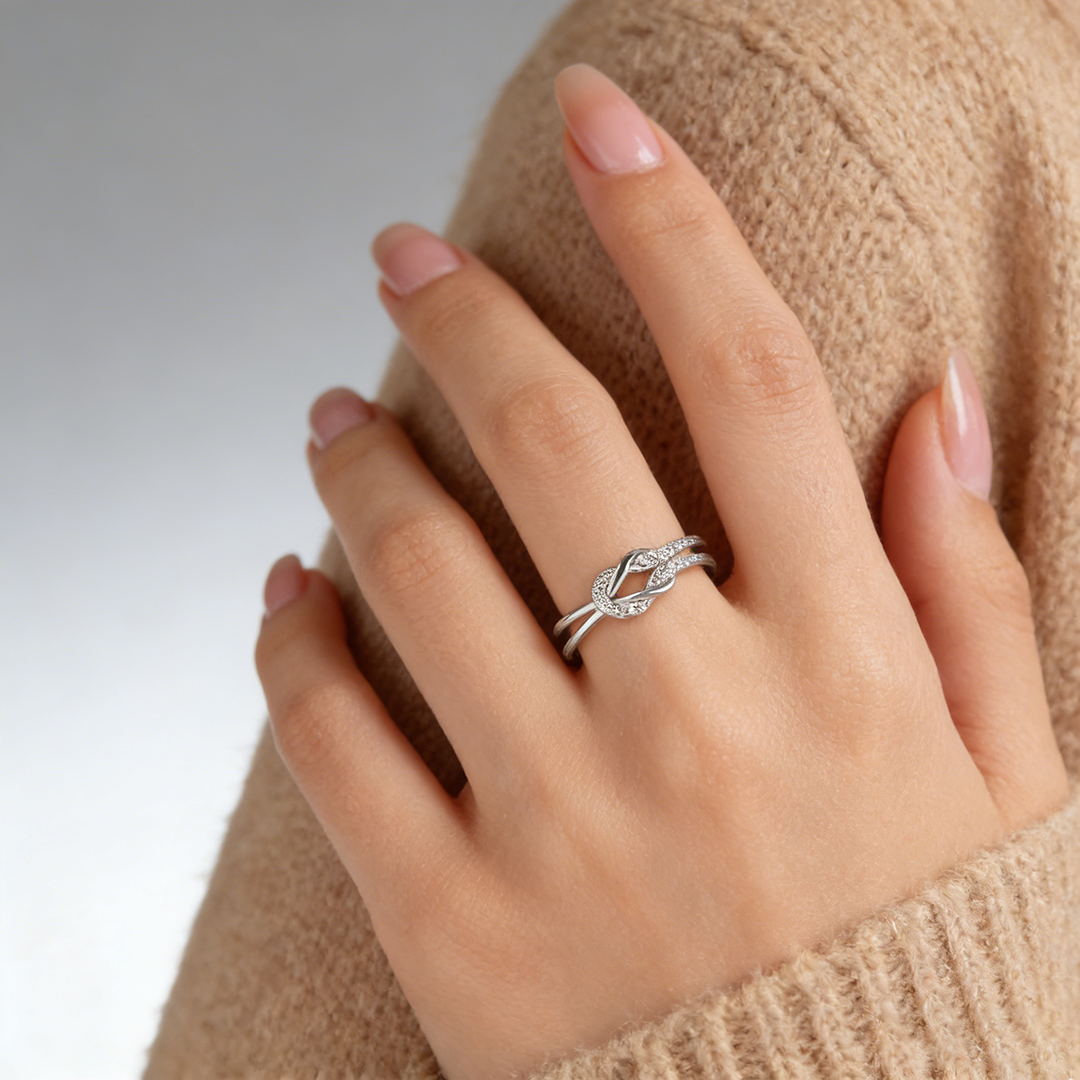 Mom and Daughter Matching Rings | Family Connection Sterling Silver Jewelry set