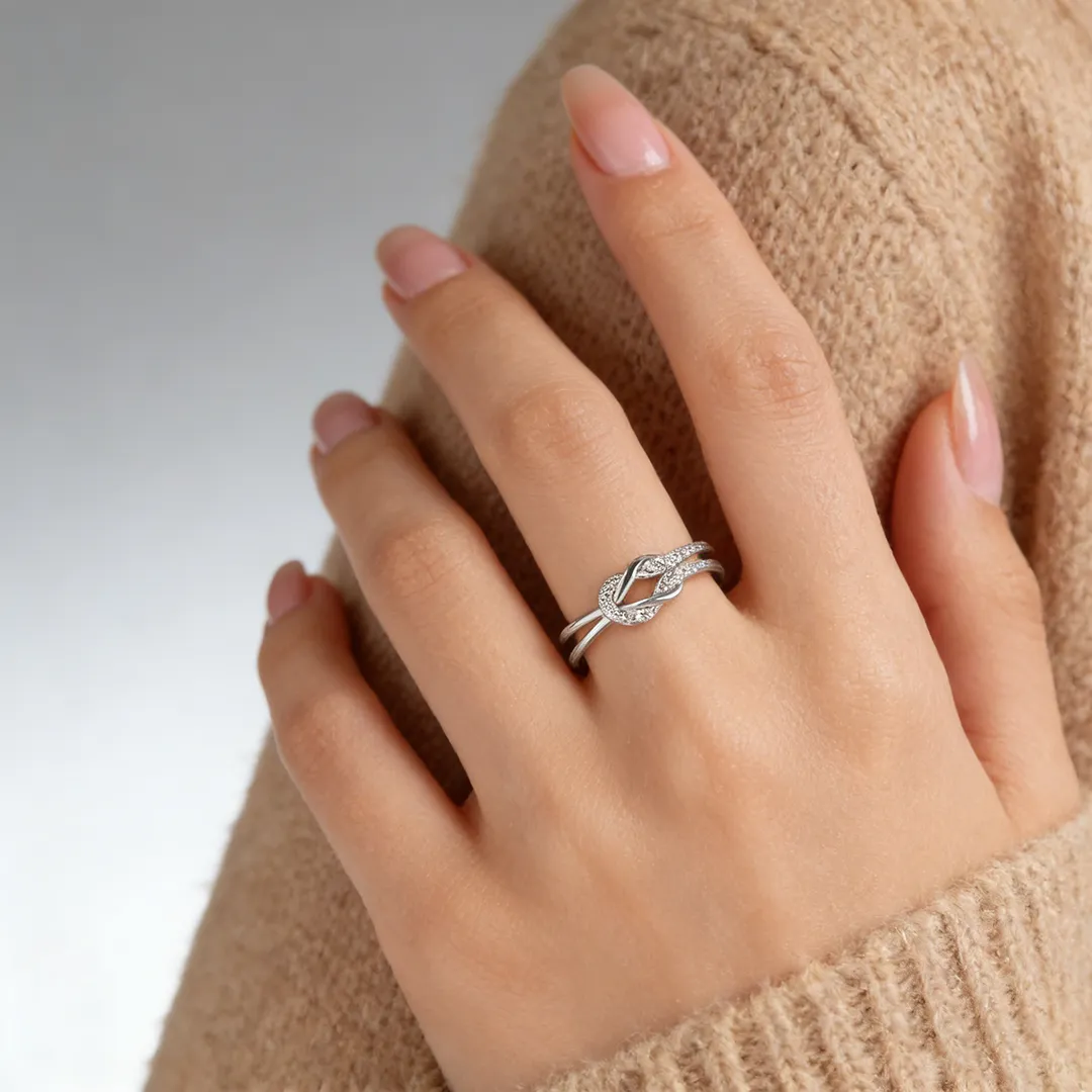 Mom and Daughter Matching Rings | Family Connection Sterling Silver Jewelry set