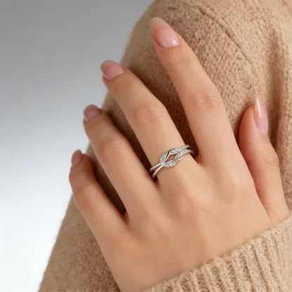 Mom and Daughter Matching Rings | Family Connection Sterling Silver Jewelry set