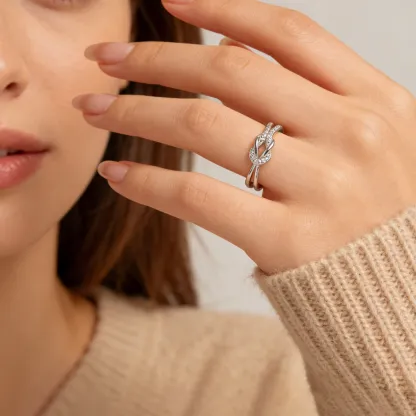 Mom and Daughter Matching Rings | Family Connection Sterling Silver Jewelry set