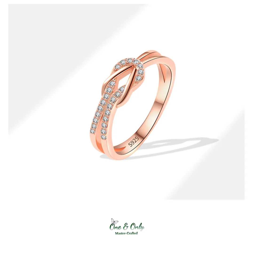 Matching Mother & Daughter Bond Special Sliver Knot Rings | Through every high and low,held as these matching knots