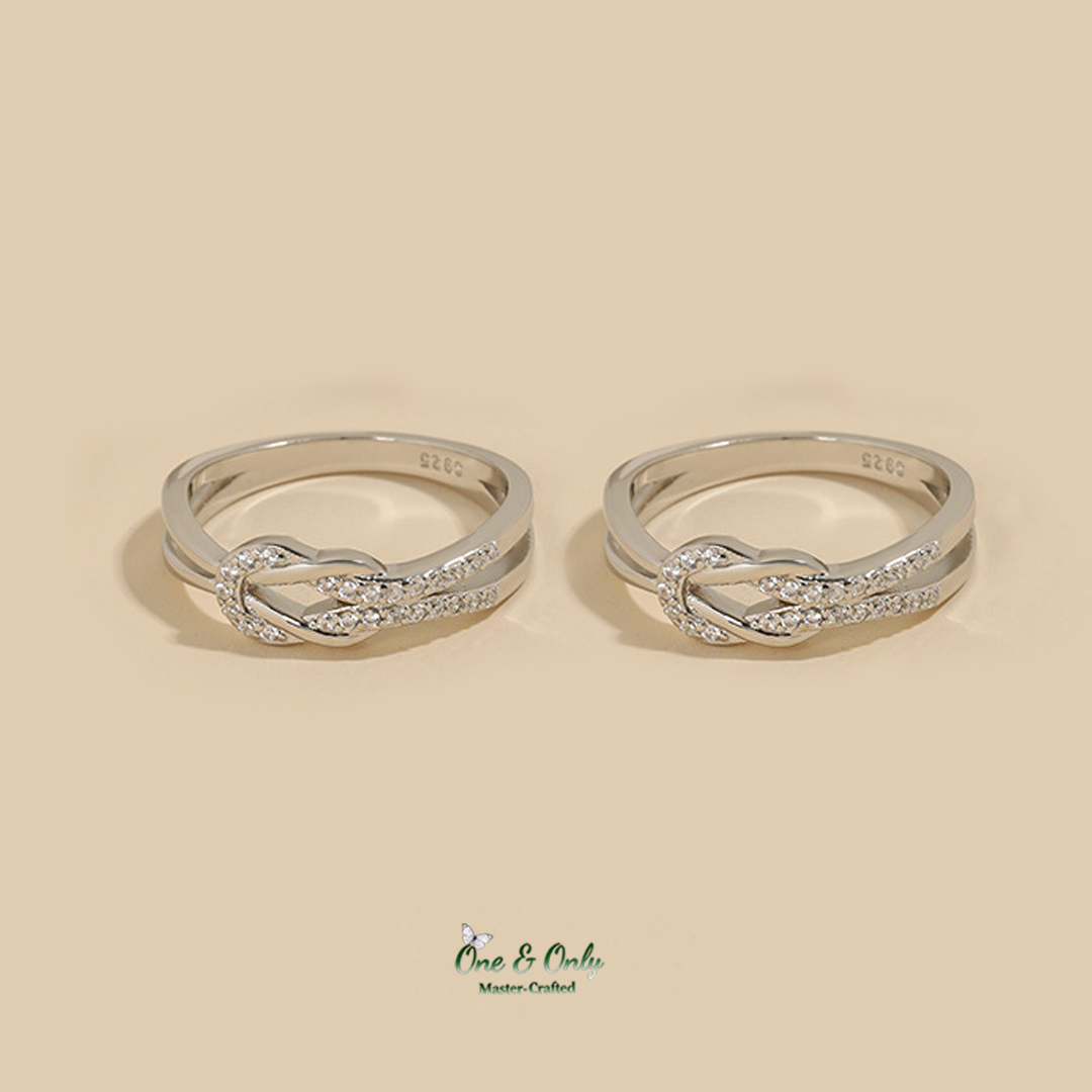 Mom and Daughter Matching Rings | Family Connection Sterling Silver Jewelry set