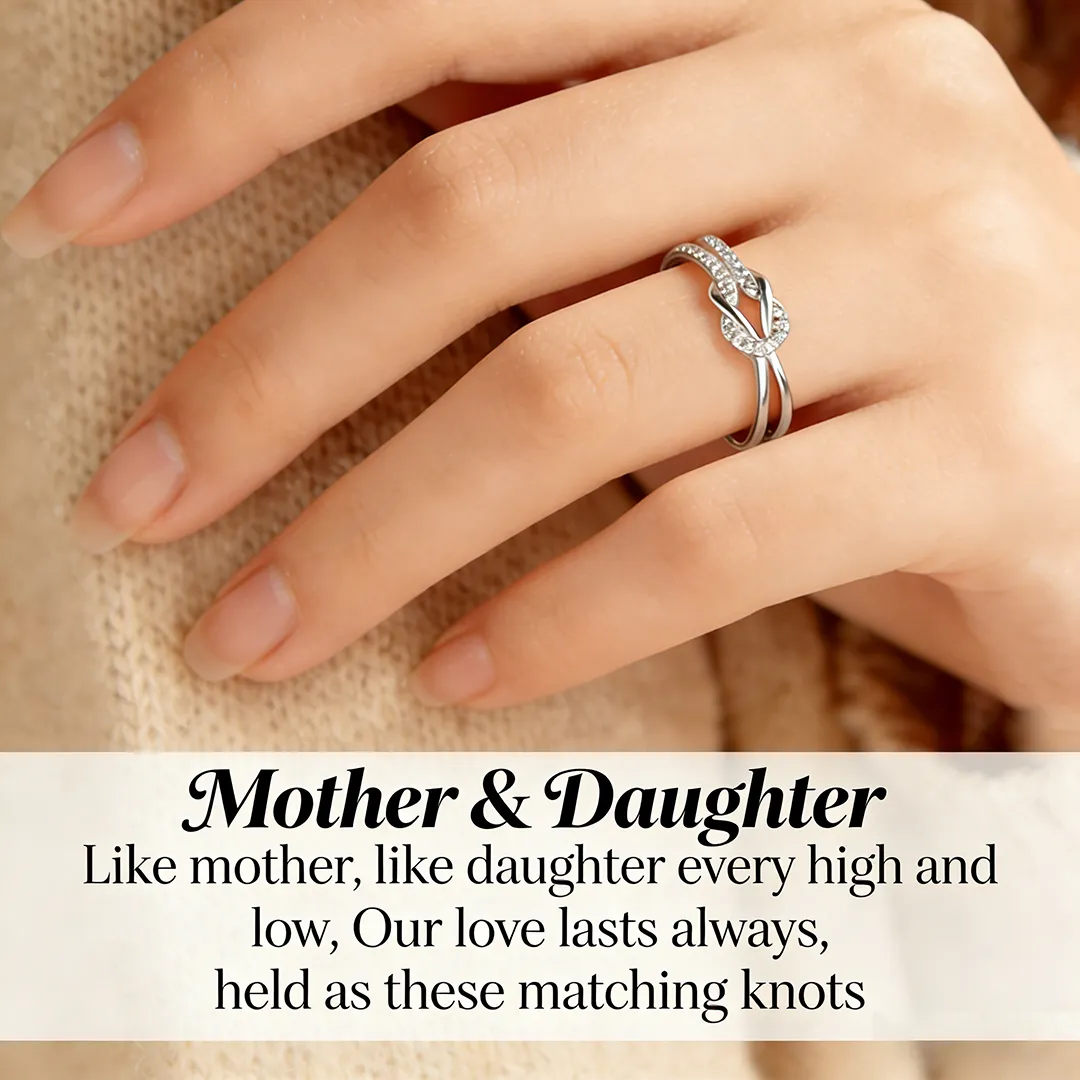 Mom and Daughter Matching Rings | Family Connection Sterling Silver Jewelry set