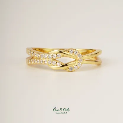 Matching Mother & Daughter Bond Special Sliver Knot Rings | Through every high and low,held as these matching knots