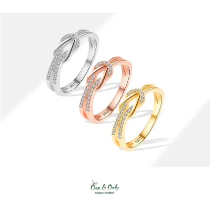 Matching Mother & Daughter Bond Special Sliver Knot Rings | Through every high and low,held as these matching knots