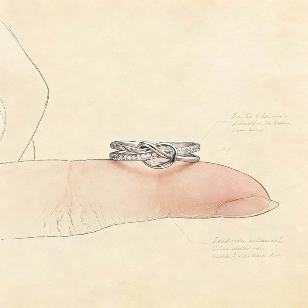 Matching Mother & Daughter Heart  Knot Rings | Sterling Silver Mother Daughter Love Knot Jewelry 