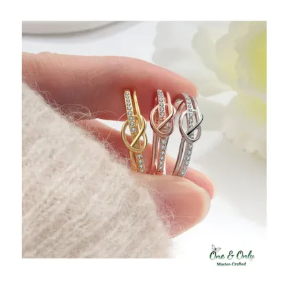 Matching Mother & Daughter Heart  Knot Rings | Sterling Silver Mother Daughter Love Knot Jewelry 