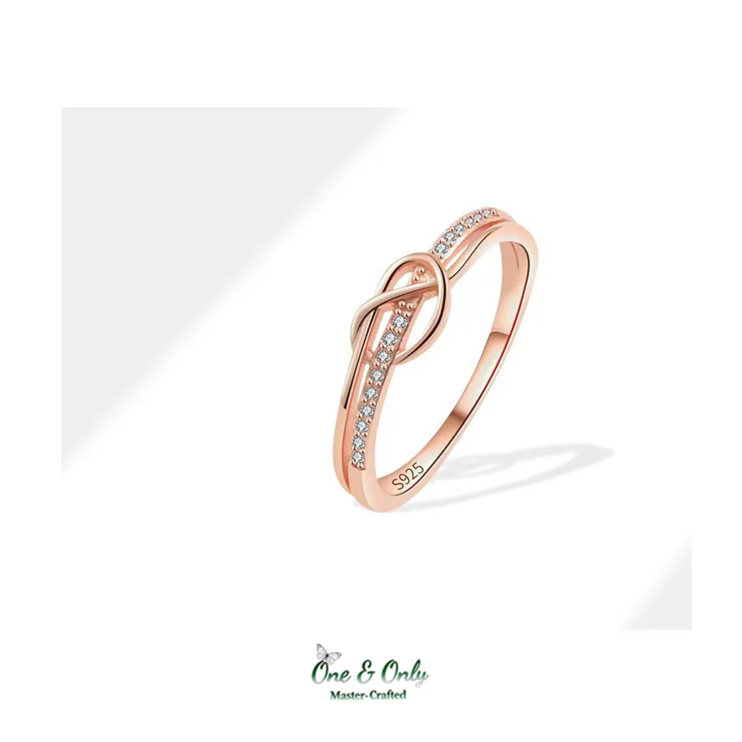 Matching Mother & Daughter Heart  Knot Rings | Sterling Silver Mother Daughter Love Knot Jewelry 