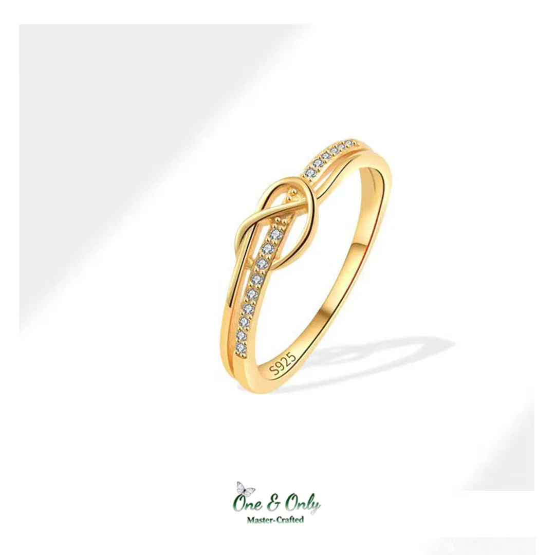 Matching Mother & Daughter Heart  Knot Rings | Sterling Silver Mother Daughter Love Knot Jewelry 