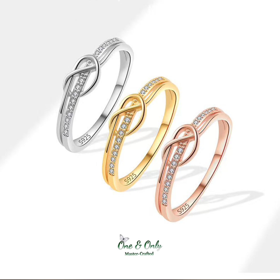 Matching Mother & Daughter Heart  Knot Rings | Sterling Silver Mother Daughter Love Knot Jewelry 