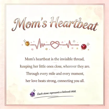 Mom’s Heartbeat Heart Knot Bracelet-1-9 Birthstones 💝 A gift woven from her love, worn close to her heart.
