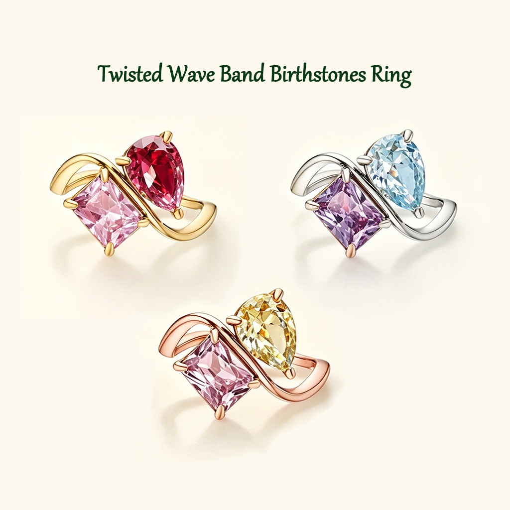Custom Mom & Daughter Birthstone Ring — Two Stones, One Forever Love 