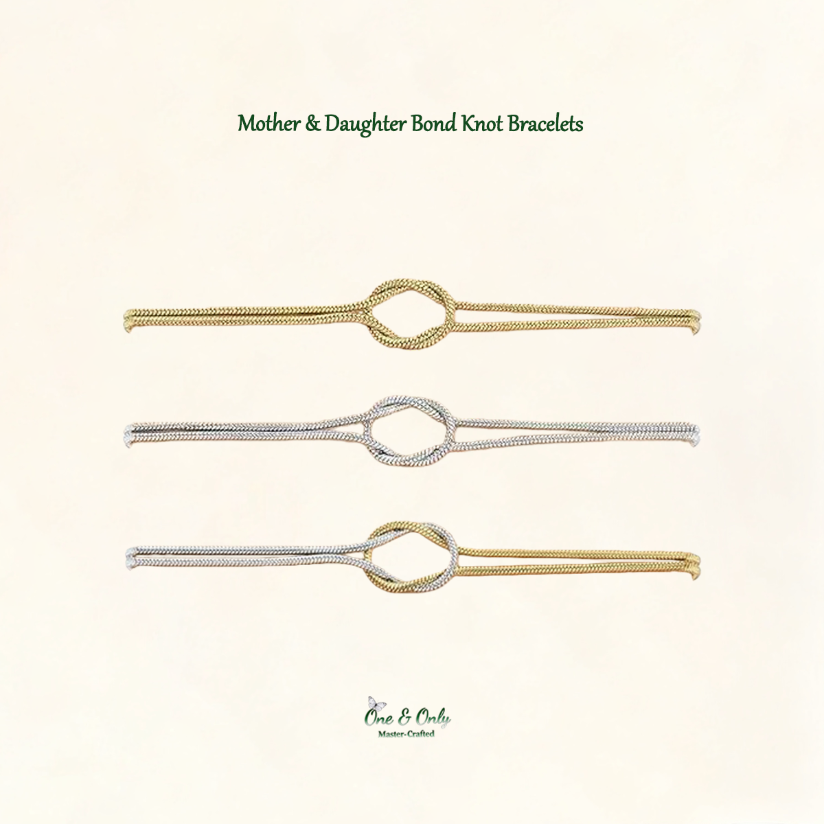 Mother & Daughter Bond Knot Bracelets | Christmas gift jewelry​ | New Year's gift | Forever Linked❤️Forever Loved