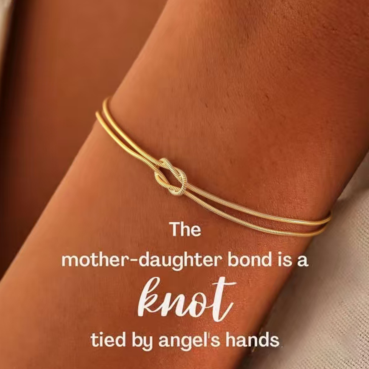 Mother & Daughter Bond Knot Bracelets | Christmas gift jewelry​ | New Year's gift | Forever Linked❤️Forever Loved