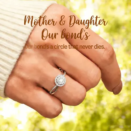 Mother & Daughter Link Can Never Be Undone Circle Ring | A circle of love, unspoken and true
