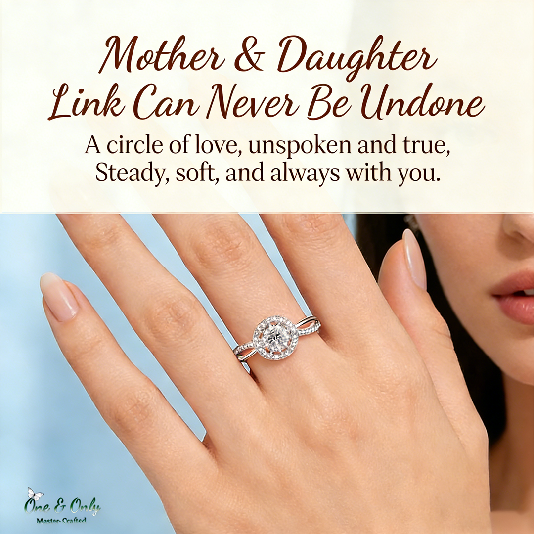 Mother & Daughter Link Can Never Be Undone Circle Ring | A circle of love, unspoken and true