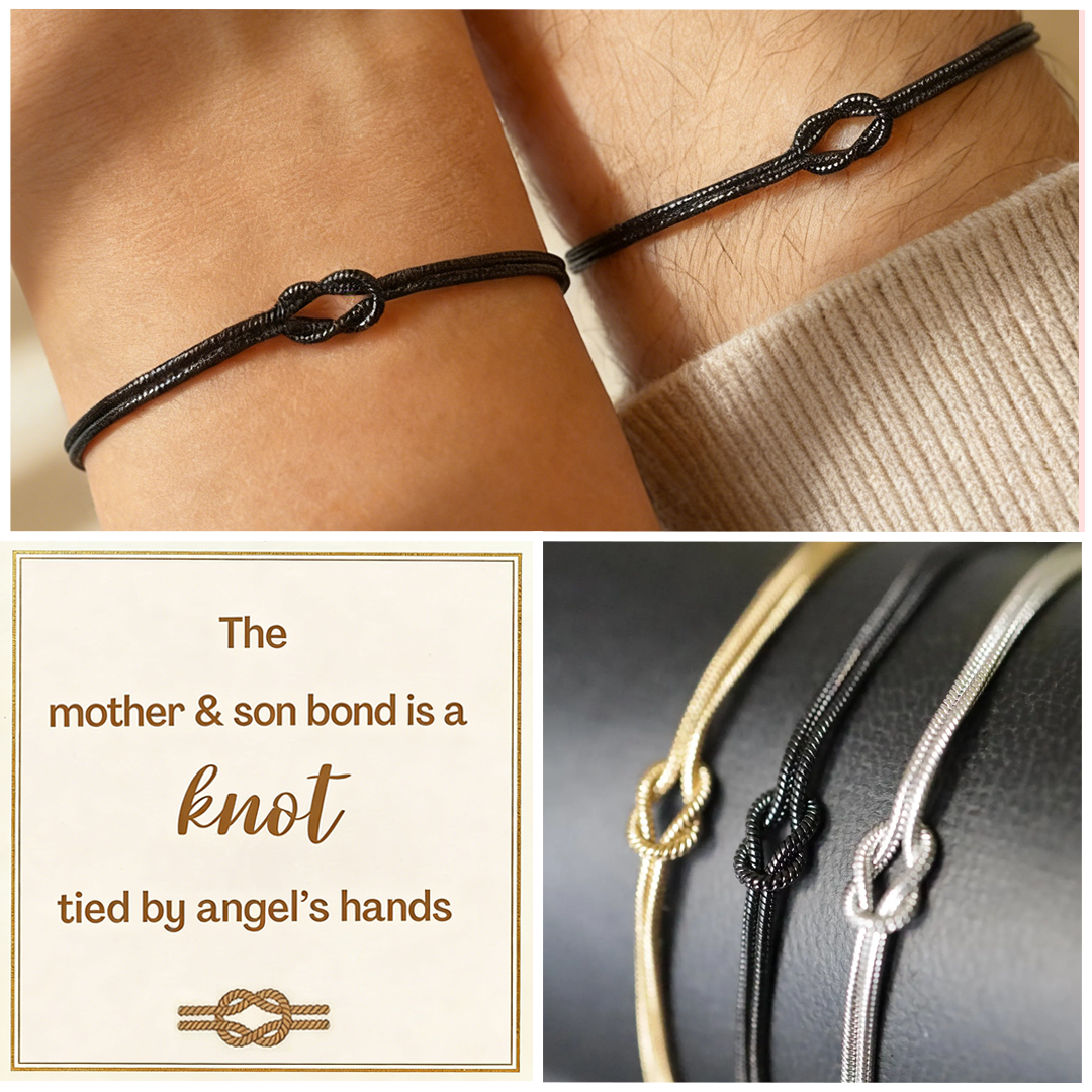 Mother & Son Bond Knot Bracelets | New Year's gift | Forever Link🖤Forever Loved