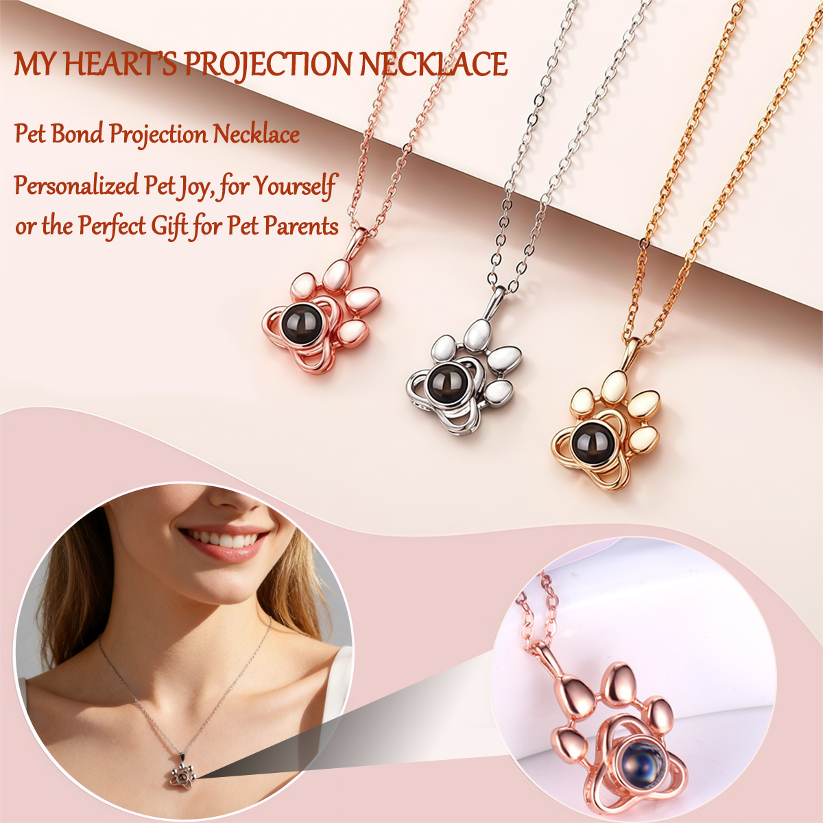 My Heart’s Projection Necklace 🐶| Custom Projection Necklace for Pet Families💝 | The  Perfect Gift🎁