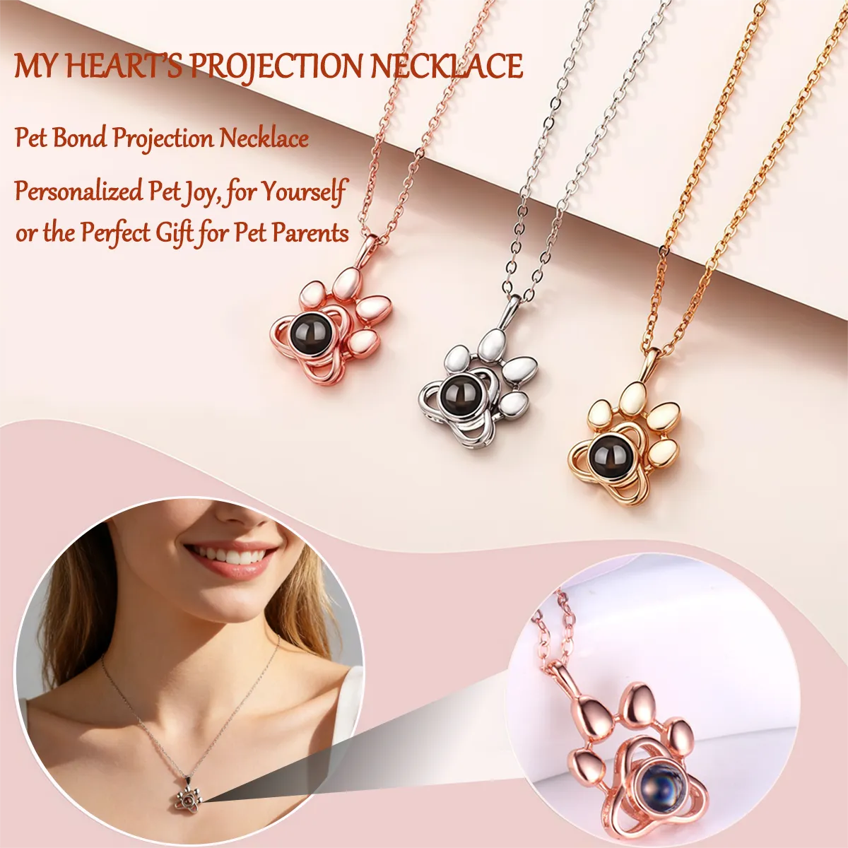 My Heart’s Projection Necklace 🐶| Custom Projection Necklace for Pet Families💝 | The  Perfect Gift🎁