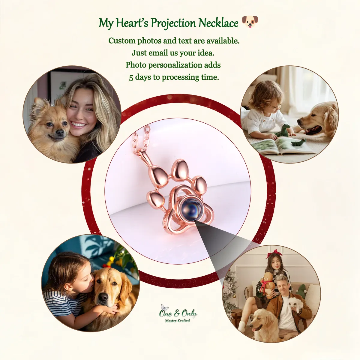 My Heart’s Projection Necklace 🐶| Custom Projection Necklace for Pet Families💝 | The  Perfect Gift🎁