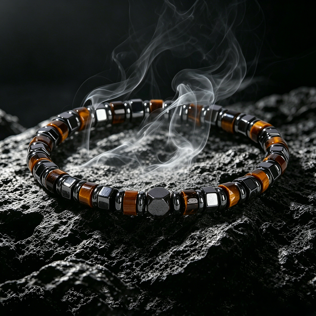 Natural Hawk's Eye Bracelet | The Ultimate Men's Focus Talisman for Dad