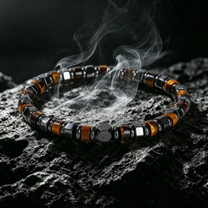 Natural Hawk's Eye Bracelet | The Ultimate Men's Focus Talisman for Dad