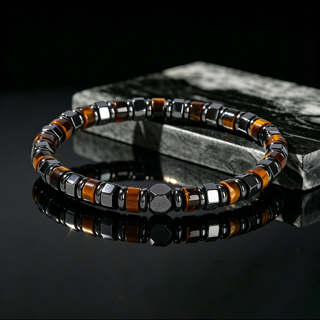 Natural Hawk's Eye Bracelet | The Ultimate Men's Focus Talisman for Dad
