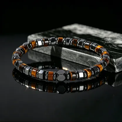 Natural Hawk's Eye Bracelet | The Ultimate Men's Focus Talisman for Dad