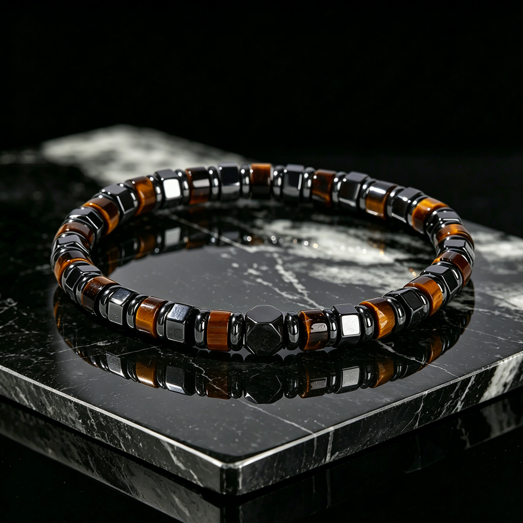 Natural Hawk's Eye Bracelet | The Ultimate Men's Focus Talisman for Dad