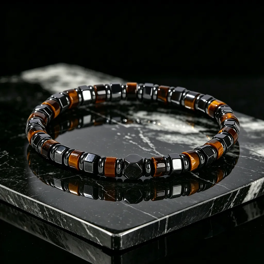 Natural Hawk's Eye Bracelet | The Ultimate Men's Focus Talisman for Dad