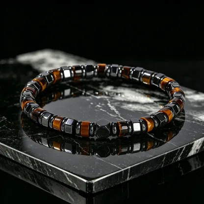 Natural Hawk's Eye Bracelet | The Ultimate Men's Focus Talisman for Dad