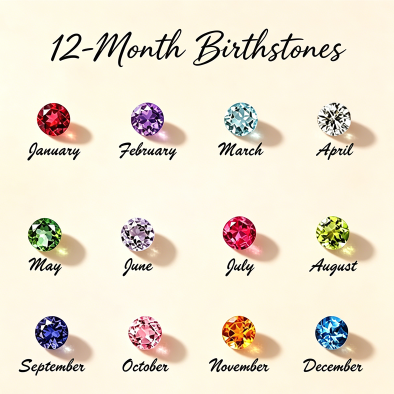 12-Month Birthstones