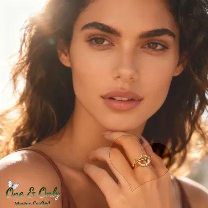 Sterling S925 Silve + 5A Zircon | Ouroboros Cycle Ring​ ​ | Nickel-Free Plating