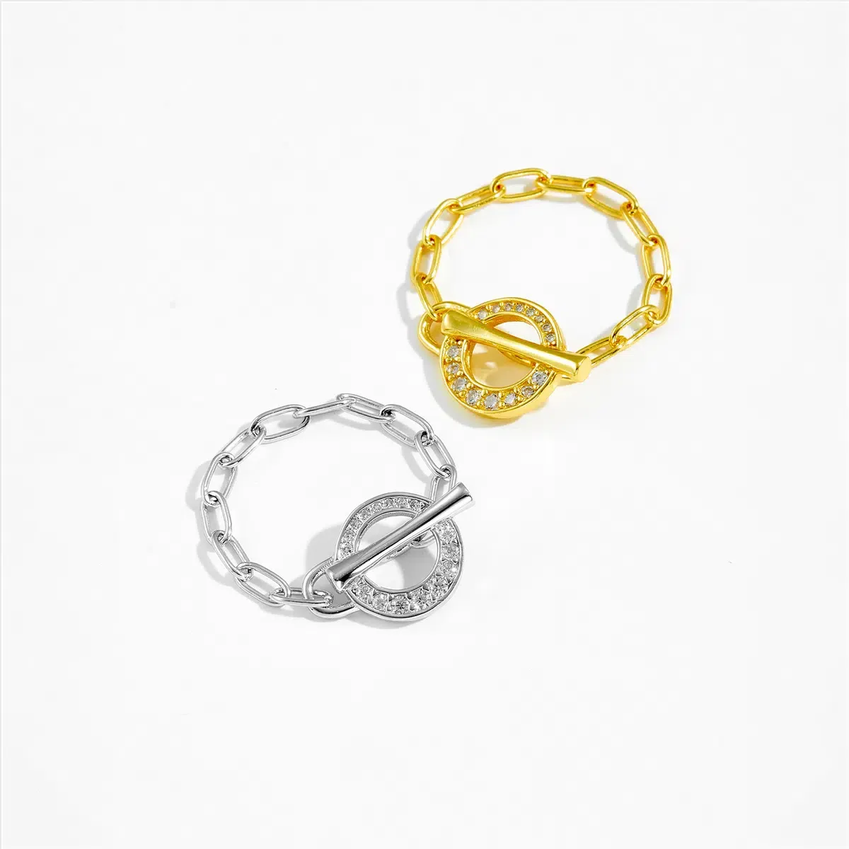 Sterling S925 Silve + 5A Zircon | Ouroboros Cycle Ring​ ​ | Nickel-Free Plating