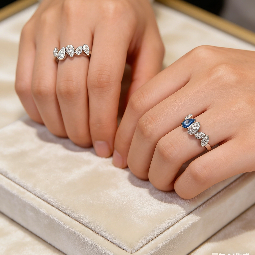 I'll Be With You Pear-Shaped Wave Ring | Gift for Soulmate❤Forever Loved