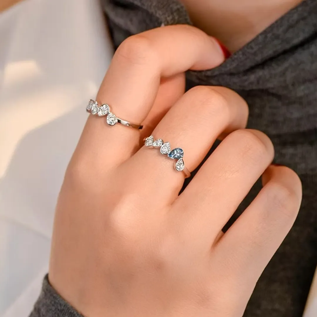 I'll Be With You Pear-Shaped Wave Ring | Gift for Soulmate❤Forever Loved