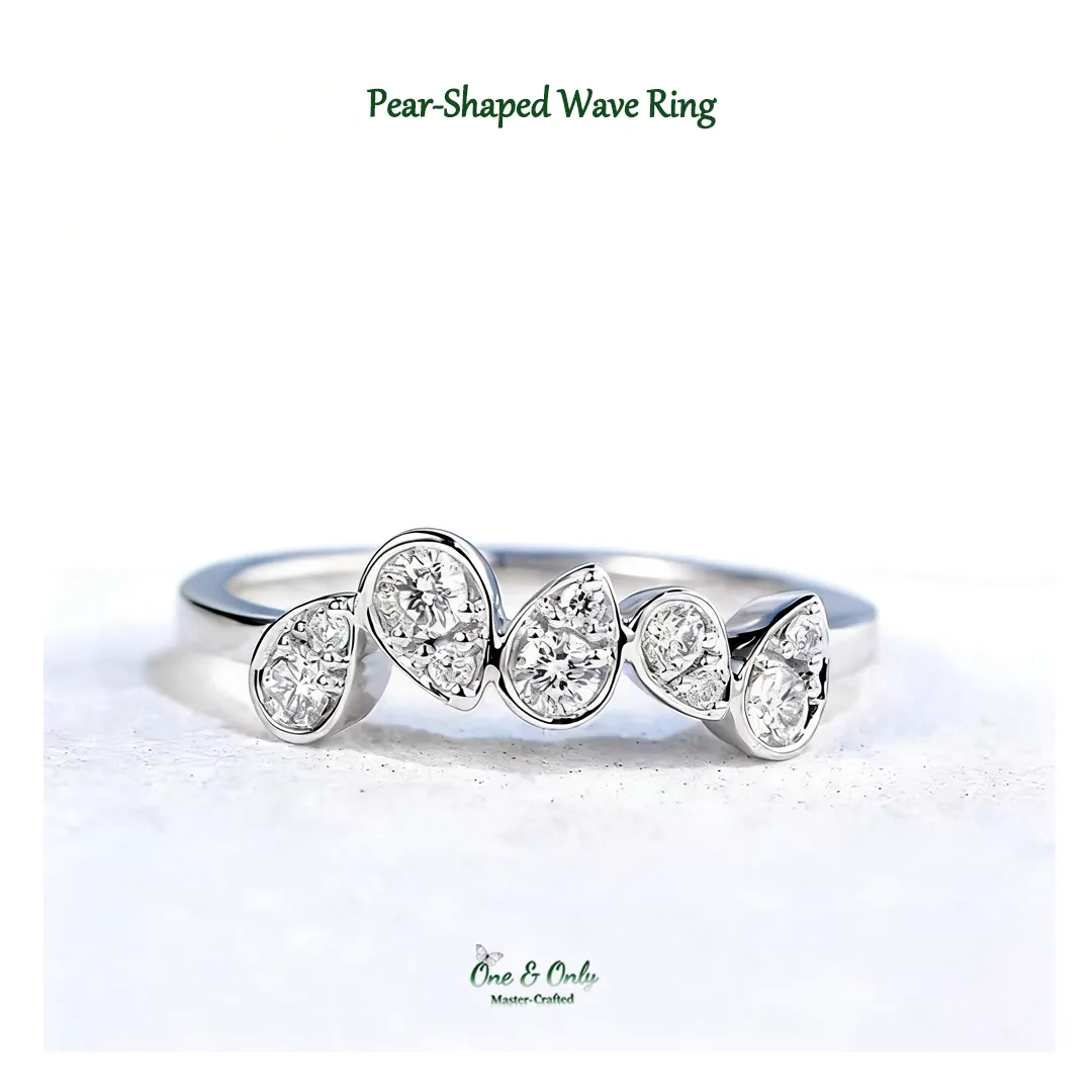 I'll Be With You Pear-Shaped Wave Ring | Gift for Soulmate❤Forever Loved