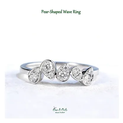 I'll Be With You Pear-Shaped Wave Ring | Gift for Soulmate❤Forever Loved