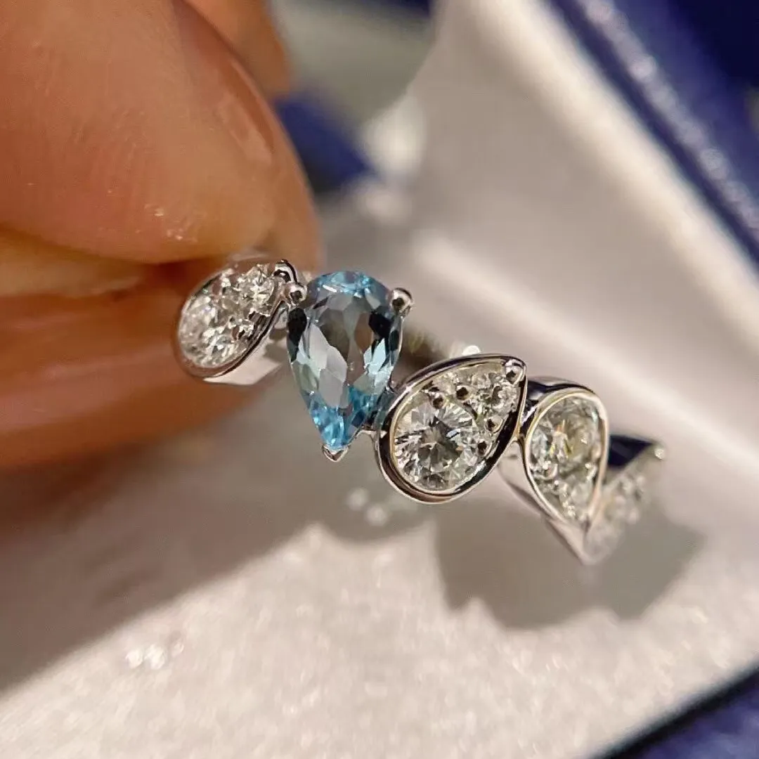 I'll Be With You Pear-Shaped Wave Ring | Gift for Soulmate❤Forever Loved