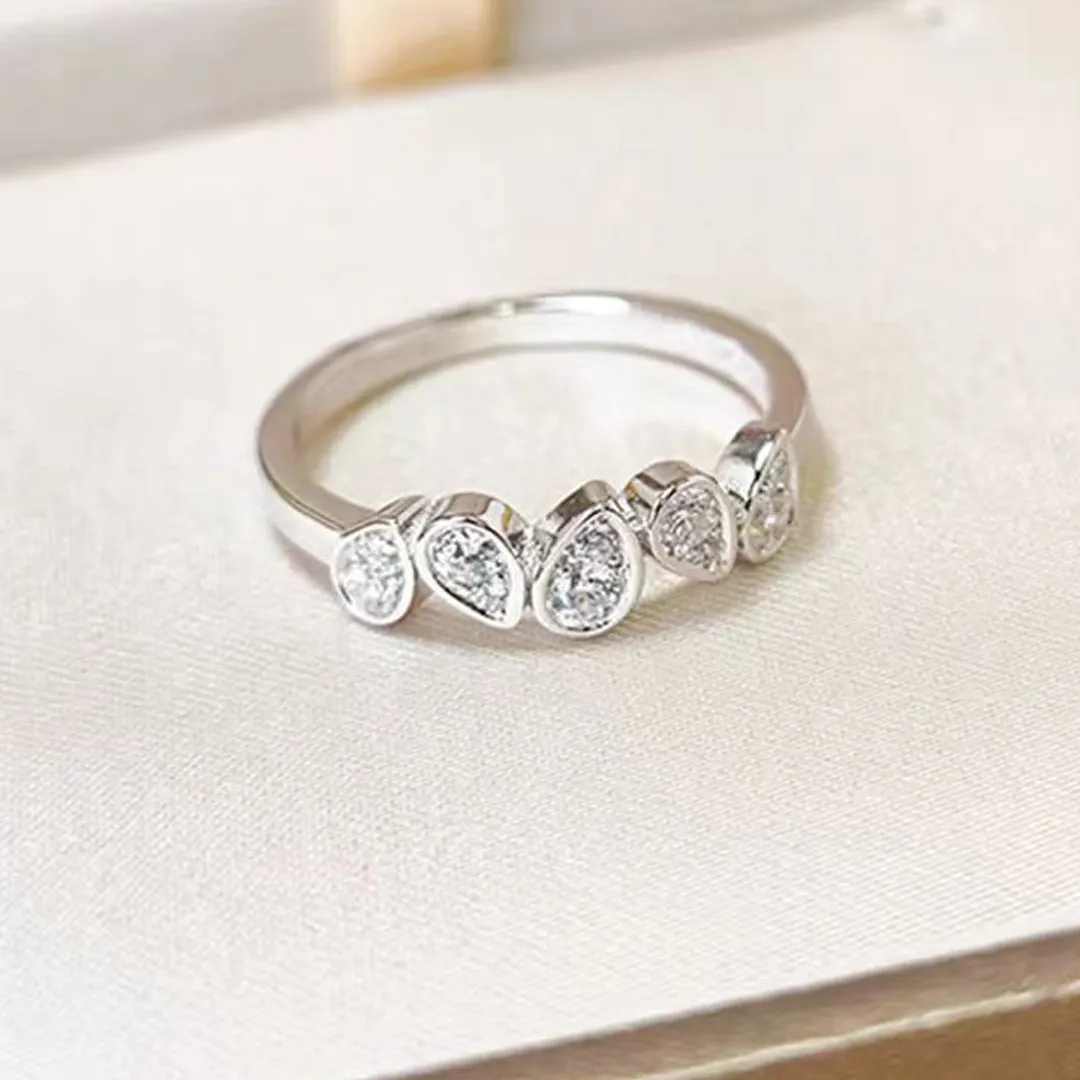 I'll Be With You Pear-Shaped Wave Ring | Gift for Soulmate❤Forever Loved